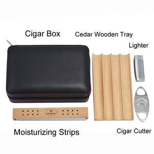 Genuine Leather Mini Humidor Box