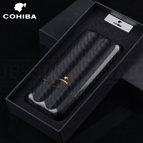 COHIBA Black Carbon Cigar Case