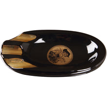 Load image into Gallery viewer, Black Ceramic Cigar Ashtray