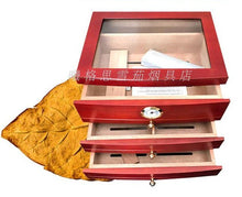 Load image into Gallery viewer, Black cabinet cigar box